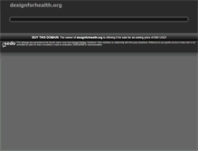 Tablet Screenshot of designforhealth.org